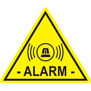 easydruck24de 5 Stück Aufkleber Alarm I innenklebend I alarmgesichert I 5 x 4 cm I Hinweis auf Alarmanlage I für Fensterscheiben I UV- und witterungsbeständig I für Fenster Tür Auto I hin459innen