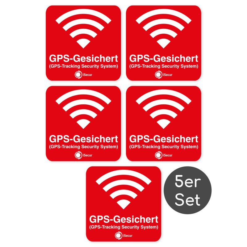 6ER SET AUSSENKLEBEND GPS Gesichert Auto Motorrad Fahrrad