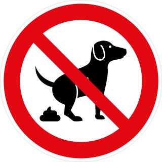 Hinweis-Aufkleber Hunde koten verboten I 20 cm