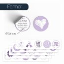 25 Hochzeits-Aufkleber I flieder