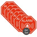 6er Set Alarm-Aufkleber I 5 x 5 cm