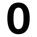 Zahlen-Aufkleber Nr. 0 in schwarz I H&ouml;he 10 cm I selbstklebende Haus-Nummer 0 Schwarz