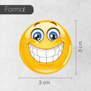 18 Smiley-Aufkleber smile I &Oslash; 3 cm