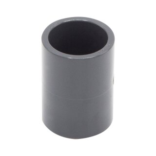 PVC-Muffe I 20mm I Klebemuffe I PVC-Rohrmuffe mit 2-Anschlüssen I Rund I Rohr-Verbindungsstück für PVC-Rohre und PVC-Fittinge I bm033