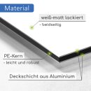 Aluverbundplatte weiß I Größe 40 x 30 cm...