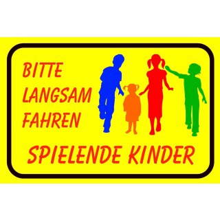 Spielende-Kinder I Aluverbund-Schild I 40 x 30 cm I hin_111