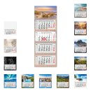 4 Monatskalender I 33 x 90 cm I Jahresplaner mit Feiertagen