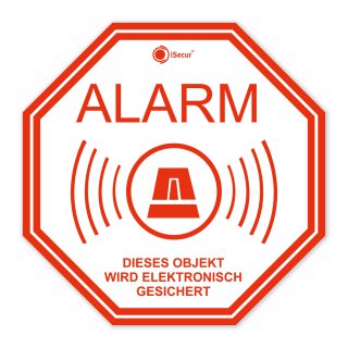 3er Set Alarm-Aufkleber I 10 x 10 cm