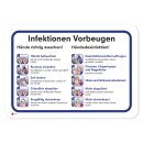 Anleitung zur Vorbeugung von Infektionen I 30 x 20 cm I Hinweis-Schild Gründlich Hände waschen und desinfizieren I Handdesinfektion I Hygienemaßnahmen Aushang I Beschilderung I hin603
