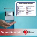 Anleitung zur Vorbeugung von Infektionen I 30 x 20 cm I Hinweis-Schild Gründlich Hände waschen und desinfizieren I Handdesinfektion I Hygienemaßnahmen Aushang I Beschilderung I hin603