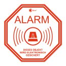 6er Set Alarm-Aufkleber I 5x5 cm