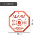 6er Set Alarm-Aufkleber I 5x5 cm