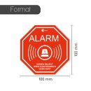 6er Alarm-Aufkleber-Set innenklebend I 5x5 cm