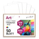 50er Set blanko Bastelkarton DIN A7 - 400 g/qm