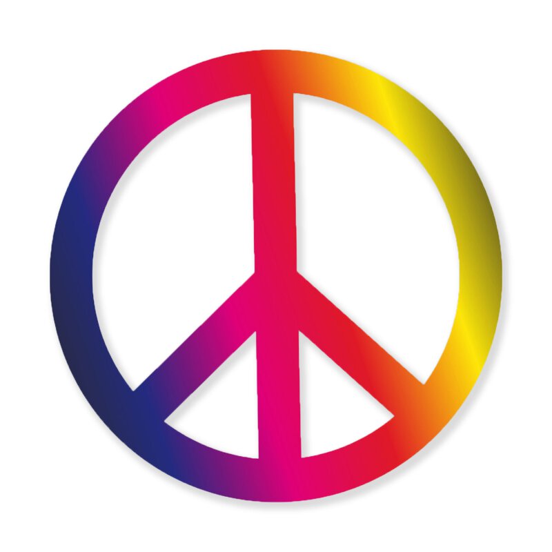 Wie Rum Ist Das Peace Zeichen Richtig Peace Zeichen in verschiedenen Farben und Größen, 3,90