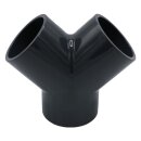 PVC Y-Stück I 63mm I Klebemuffe I mit...