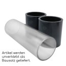 PVC Sichtglas mit Klebemuffen I 15 cm Rohr x 50 mm Muffen I Schauglas I bm_178