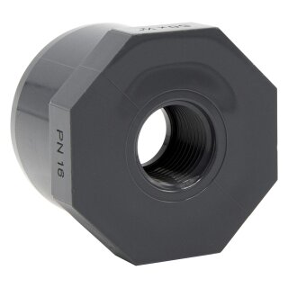 Reduzierung mit Achtkant I 50 mm x 1/2 Zoll I Klebemuffe x Innengewinde I bm_182