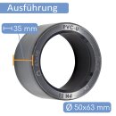 PVC-Reduzierung I 63 mm x 50 mm I Reduktionsmuffe I Rohr-Verbinder I bm_185