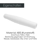 ABS Schlauchverbinder I ø 32-38 mm I Doppeltülle I Schlauchverteiler I bm_205
