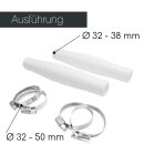 Schlauchverbinder Set I ø 32-38mm I 2 Doppeltüllen mit Schlauchschellen I bm_207