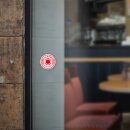 easydruck24de 6 Stück Aufkleber Alarmgesichert I Ø 40mm rund I Hinweis auf Alarmanlage I außenklebend permanent haftend I UV- und witterungsbeständig I für Fenster, Haus, Auto, Baumaschinen I hin434