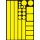 Aufkleber-Set Kreise Quadrate Streifen Rechtecke I gelb, selbstklebend