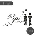 WC Tür-Aufkleber Pipi Lounge I schwarz