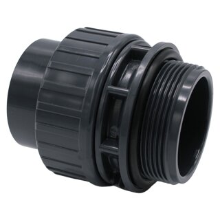 PVC Verschraubung mit O-Ring I 50 mm x 2 Zoll I Rohrverbindung I bm_247