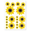 Aufkleber-Set Sonnenblumen I kfz_210 I Bogen DIN A4