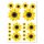 Aufkleber-Set Sonnenblumen I kfz_210 I Bogen DIN A4