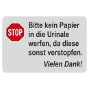 Urinal Toiletten-Aufkleber I Hinweis-Aufkleber für...