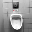 Urinal Toiletten-Aufkleber I Hinweis-Aufkleber für WC I 12 x 8 cm I neutraler Wand-Sticker für Gäste-WC I selbstklebender Fliesenaufkleber I hin717