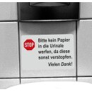 Urinal Toiletten-Aufkleber I Hinweis-Aufkleber für WC I 12 x 8 cm I neutraler Wand-Sticker für Gäste-WC I selbstklebender Fliesenaufkleber I hin717