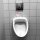 Urinal Toiletten-Aufkleber I Hinweis-Aufkleber für WC I 12 x 8 cm I neutraler Wand-Sticker für Gäste-WC I selbstklebender Fliesenaufkleber I hin717