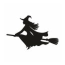 Hexenaufkleber mit verschiedenen Schriftzügen