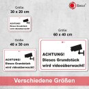 Warnschild I Achtung Video-Überwachung I Aluverbund-Schild I 30x20cm I hin_131