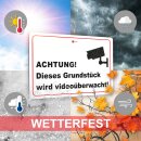 Warnschild I Achtung Video-Überwachung I Aluverbund-Schild I 30x20cm I hin_131