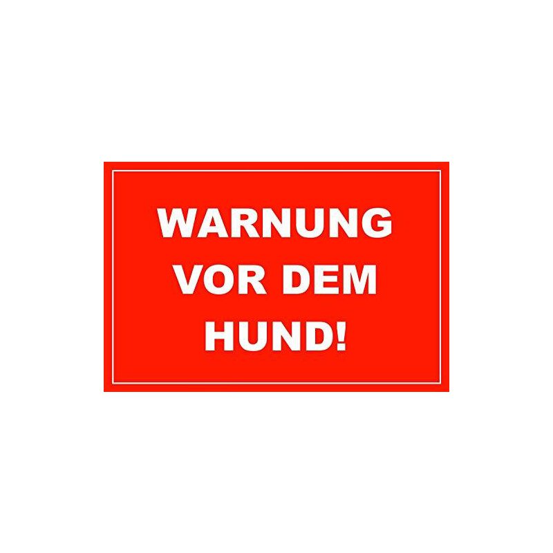 Melis-Folienwerkstatt Warnschild 'Vorsicht Bissiger Hund' – 45x30 Cm, Aus Hartschaum