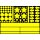 Reflektierendes Aufkleber Set - Sterne Kreise Pfeile Rechtecke - 78 St&uuml;ck gelb/orange Bogengr&ouml;&szlig;e: 30 x 20 cm - Leucht-Sticker - reflex_019