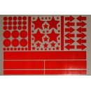 Reflektierendes Aufkleber Set - Sterne Kreise Pfeile...