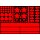Reflektierendes Aufkleber Set - Sterne Kreise Pfeile Rechtecke - 78 Stück Rot Bogengröße: 30 x 20 cm - Leucht-Sticker - reflex_020