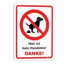 easydruck24de Hinweis-Schild Hier ist kein Hundeklo! I Größe 20 x 30 cm I Verbotsschild keine Hundetoilette Hunde koten verboten I weiß rot schwarz I hin228