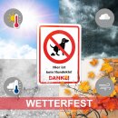 easydruck24de Hinweis-Schild Hier ist kein Hundeklo! I Größe 20 x 30 cm I Verbotsschild keine Hundetoilette Hunde koten verboten I weiß rot schwarz I hin228