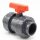 PVC-Kugelhahn I 16 mm I 1/4 Zoll I für Klebemuffen und Fittinge I Absperrhahn 2-Wege I PVC-Rohrverbinder 16 mm I Kugelschieber für Pool- und Teichbau I bm_164