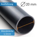 PVC-Rohr I 20 mm I Schwimmbecken I 1 Meter I Klebemuffe I Pool-Zubehör I Druckrohr-PVC I bm010