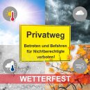 XL-Warnschild I Privatweg I Betreten verboten I Aluverbund I 40x30cm I hin_409