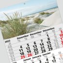 3-Monatskalender 2024 D&uuml;nen Fu&szlig;leisten-Jahreskalender 30 x 53 cm mehrsprachig D/GB/F/I/ES/RUS Jahresplaner Urlaub Strand I tr_201