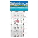 4-Monatskalender 2024 Karibik mit Streifenkalender 4...