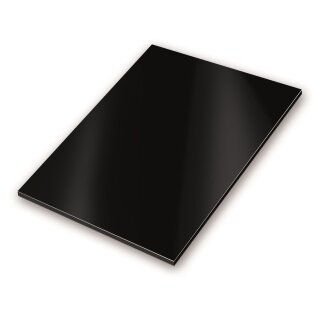 Aluverbundplatte schwarz I wetterfestes Aluminium Schild I für Modellbau Messebau Beschilderung Heimwerker Siebdruck